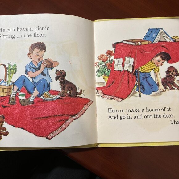 Christopher Johns Fuzzy Blanket Vintage Childrens Book Whitman Publishing 1960 F - Picture 3 of 4